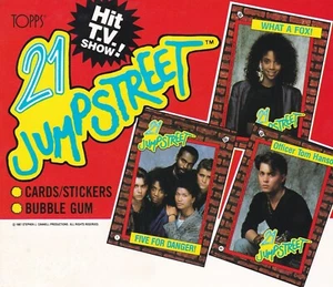TOPPS 21 Jumpstreet Gum Stickers Box Art 1987 Single Sheet Vintage - Picture 1 of 9