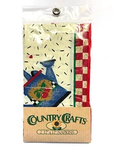 Country Crafts 17" x 17" Servietten Barth und Dreyfuss Primitive Farmhouse Garden - Bild 1 von 5