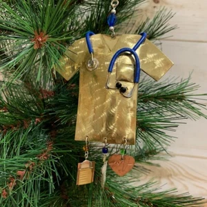 Doctor Nurse Scrubs Medical Health Ornament Metal Fair Trade Pilgrim Imports New - Picture 1 of 1