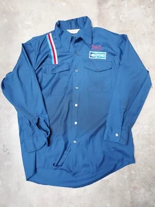 Ford Vtg Dealership Mechanic Shirt 16-16-1/2 Long Sleeve - Union Made USA - Picture 1 of 11