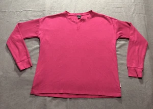 Eddie Bauer Waffle Thermal Sweatshirt Women's S Feminine Minimalist Lounge Pink - Picture 1 of 7