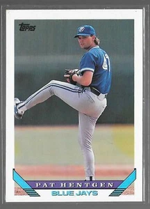 BASEBALL CARD 1993 TOPPS 752 PAT HENTGEN ROOKIE BLUE JAYS CY YOUNG SET BREAK - Picture 1 of 1