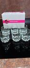 6 x french 8cl small glasses . shot / liquer. verrines bombees. vgc. boxed