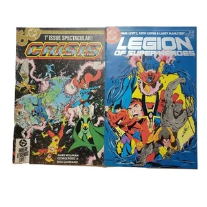 2 DC Comics Crisis on Infinite Earths #1 1985 & Legion Of Super-Heroes #1 1984 - Picture 1 of 12