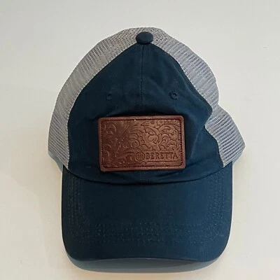 Gorra Beretta Para Hombres Azul Gris Malla Correa Ajustable Camionero OSFA Foto 1 de 4