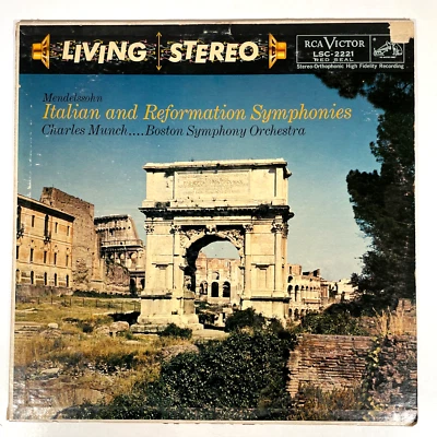 MUNCH Italian & Reformation Symphonies Vinyl LP 1958 RCA Living Stereo EX - Image 1 of 4