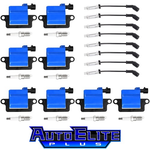 8 Pack Ignition Coil & Spark Plug Wire For Chevy Gmc