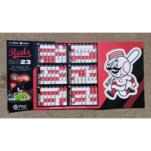2023 Cincinnati Reds Magnetic Schedule & Mr. Redlegs Stadium Give Away 0323!!! Cover