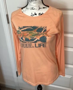 Reel Life Sun ray Defender Women Shirt Size Large, UPF 50+ - Picture 1 of 7