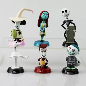 Nightmare Before Christmas CAKE TOPPER Jack Skellington Sally (6 pc Set) - Picture 1 of 1