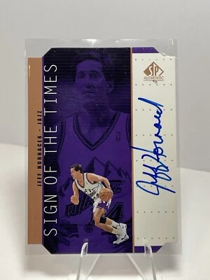 1999 Upper Deck SP Authentic Jeff Hornacek Sign of the Times Die Cut Auto - Image 1 of 3