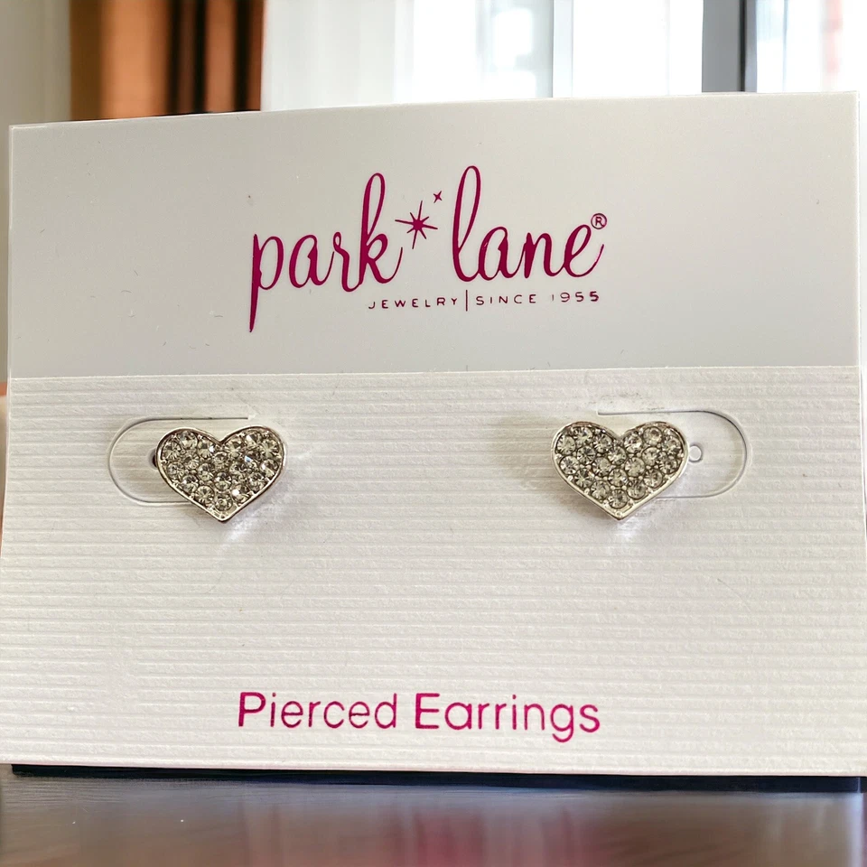 Pendientes Park Lane DELICADOS Corazón Plata 3/8" - NUEVOS SIN ETIQUETAS Foto 1 de 1