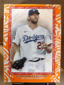 Clayton Kershaw 2022 Topps Rip Orange #22 (RIPPED) Los Angeles Dodgers /75 - Picture 1 of 2