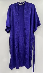 Colección Lencería Vintage Púrpura Poliéster Floral Bata Larga Talla Única - Imagen 1 de 9