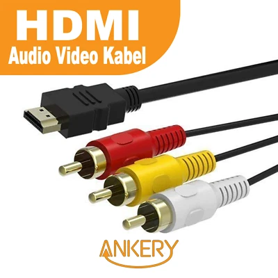 HDMI zu 3RCA Scart Audio Video AV Kabel Full HD Konverter Adapter Male 3M ANKERY - Bild 1 von 4