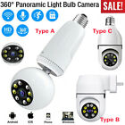 360° 1080P IP E27 Light Bulb/ AC Plug Camera Wi-Fi IR Night Smart Home Wireless