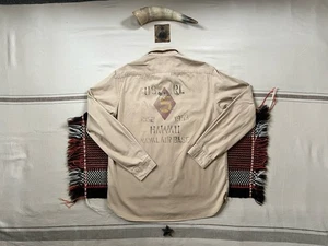 Ralph Lauren Vintage Shirt M Military RRL Style Hawaii 50s Buzz Rickson Real McC - Picture 1 of 20
