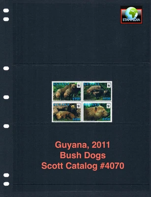 $4,00 Scott значение - 2011 ГАЯНА Буш собаки Южной Америки CV MNH NH UMM - Изображение 1 из 4