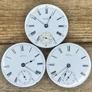 18s Waltham Pocket Watch Movements - 15, 85, R.E. Robbins - 13, 15, 17 Jewels - Picture 1 of 2