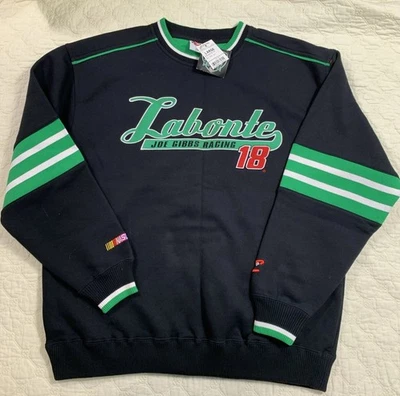 New Bobby Labonte Sweatshirt Embroidered Joe Gibbs NASCAR 18 Size Large - Image 1 of 4