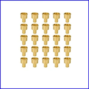 Fontanería eficiente con paquete de 25 adaptadores hembra de latón PEX de 1/2" - de larga duración - Imagen 1 de 10