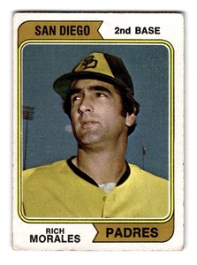1974 Topps #387 Rich Morales San Diego Padres - Bild 1 von 2