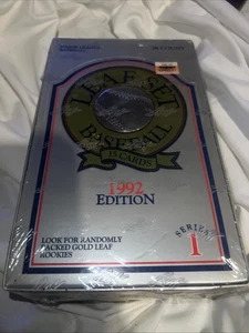 1992 Leaf Set MLB Baseball Series 1 Factory Sealed Box Little Damage Look - Picture 1 of 5