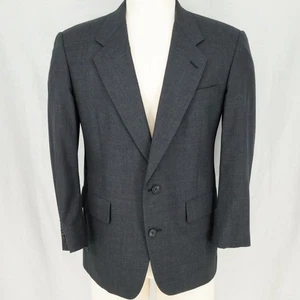 Hart Schaffner Marx Sport Coat Mens 40S Charcoal Gray Wool Tweed Jacket Lined - Picture 1 of 16