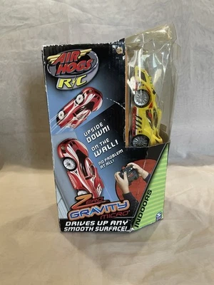 Air Hogs RC Zero Gravity Micro Race Car Channel D Yellow Car With Control NWB - Image 1 of 4