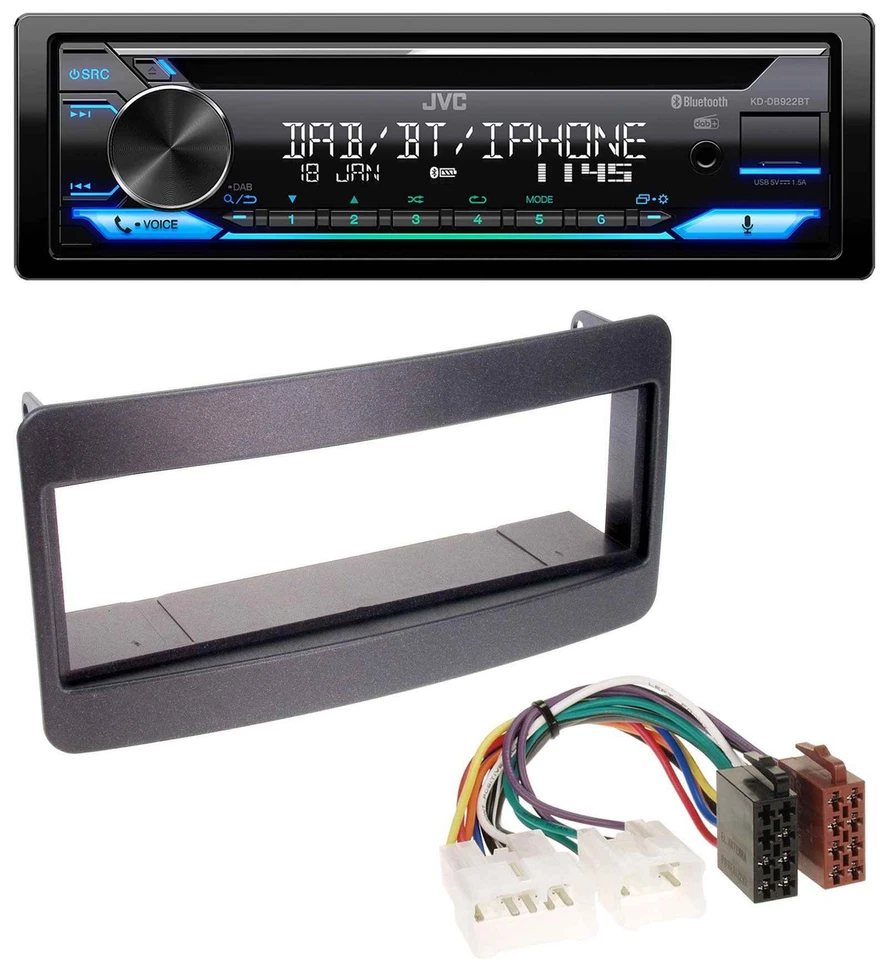 JVC Bluetooth MP3 USB DAB CD Autoradio für Toyota Celica, MR2 - schwarz - Bild 1 von 4