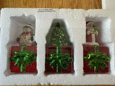 Valerie Parr Hill Mercury glass Santa Snowman Christmas Tree illuminated new - Image 1 of 4