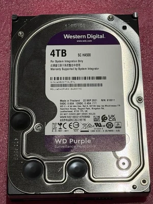 Western Digital WD Purple 4TB HDD SATA lll (HA500) Hard Disk Drive WD40PURX - Image 1 of 3