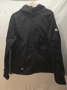 Quicksilver Soft Shell Full Zip Stretch Jacket Black Size Small $110 - Picture 1 of 9