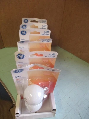 6 PACKS 12 BULBS Ge 44414 40 Watt 2-Inch Soft White Globe Light 12 BULBS LB12 - Image 1 of 2