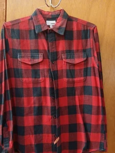 Sonoma Red Plaid Buffalo Button Up Flannel Size S - Picture 1 of 9