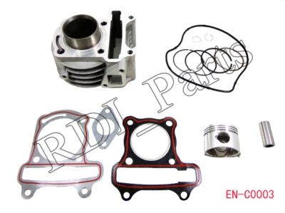 39mm GY6 50cc Engine Cylinder Head Gasket Piston Rebuild Kit 139QMB Scooter Mope - Image 1 of 4