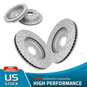 Rotores perforados delanteros y traseros 2005-2019 para Nissan Frontier Xterra Equator - Imagen 1 de 8