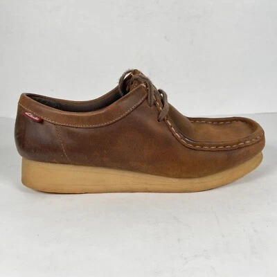 Clarks Padmora Oxfords Womens Size 8.5 M Brown Leather Chukka Lace Up Moc Shoes - Image 1 of 4
