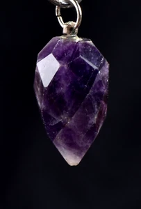 Colgante de uva facetada amatista un ciclo de sueño saludable refleja negatividad # 7501 - Imagen 1 de 6