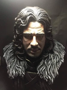 1/2 Jon Snow Juego de Tronos Busto Figura Modelo Producto Acabado Resina Kit 18" - Imagen 1 de 3