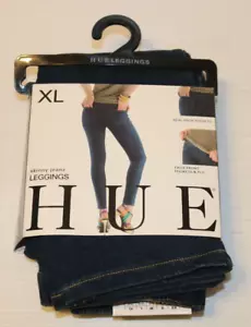 Pantaloni Leggings HUE Skinny Jeanz, DENIM MARINO, Taglia XL X-Large Stretch, 79405, Nuovi - Foto 1 di 7