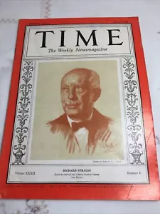 July 1938 TIME MAGAZINE German Composer Musician Richard Strauss by S. J. Woolf - Picture 1 of 8