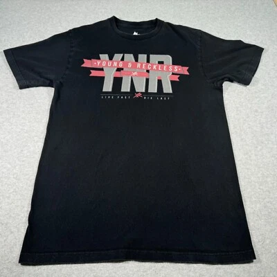 Young and Reckless Shirt Adult Medium Black Streetwear Skate Racing Outdoors Men - Image 1 of 4