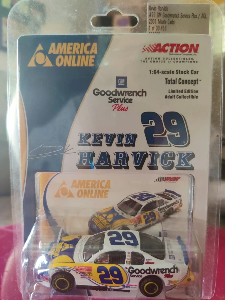Action Kevin Harvick #29 AOL 2001 Chevy Monte Carlo 1 64 Scale Diecast Mb1268
