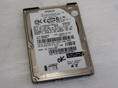Hitachi Travelstar IC25N030ATMR04-0, 30GB, LAPTOP HDD IDE, ATA, NO BAD SECTORS - Image 1 of 3