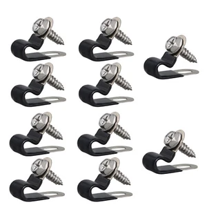 10x Brake Line Retainer Rubber Coated Insulated Cable Clamps for 3/16" Tube - Picture 1 of 7