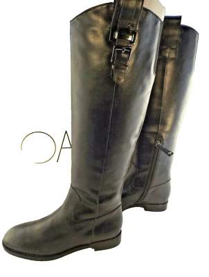 Bota de montar Joan & David talla 6 mediana Dahavyn para mujer de cuero negro al por menor $300 Foto 1 de 4