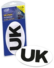 Caravan UK Plate Sticker European Driving Euro Travel Black & White