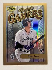 Nolan Jones 2023 Topps Finest Flashbacks Gamers Refractor Rookie Card Rockies