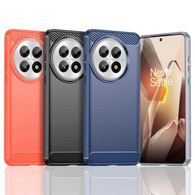 Funda trasera suave TPU delgada de fibra de carbono para OnePlus 13 12R 11 10T Nord Ace2 ACE5 Foto 1 de 4